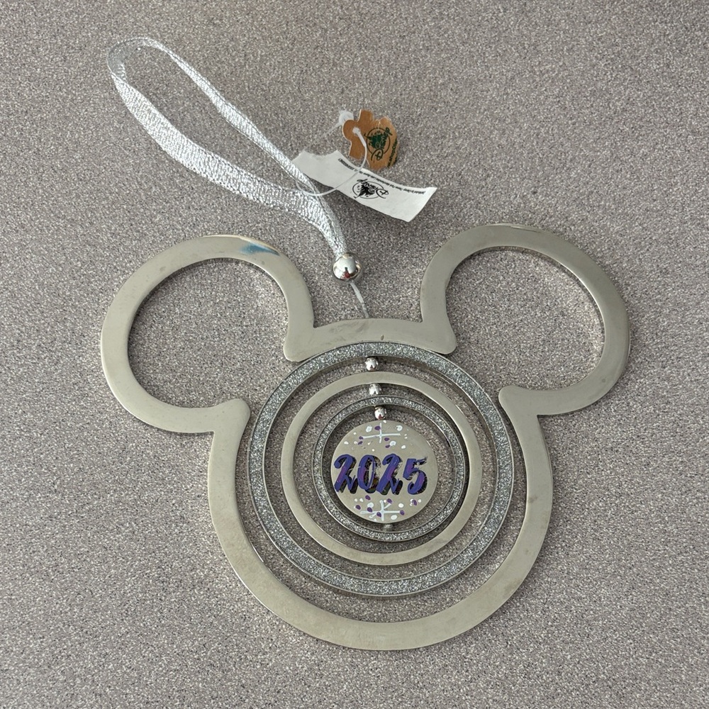Disney Silver Mickey Mouse 2025 Ornament